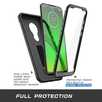 Ohišje Za Moto G7 (2019) SUPCASE UB Pro Celotno Telo Čvrsto držala namestite Pokrov z Vgrajeno Screen Protector Za Motorola Moto G7 Primeru