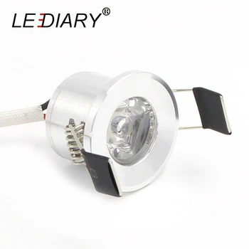 LEDIARY Mini Spot LED Srebrno Stropni Vgradni Downlight, Aluminij 110V-220V 27 mm 1 cm Cut Luknjo 1.5 W Doma Iz Kabineta Luči
