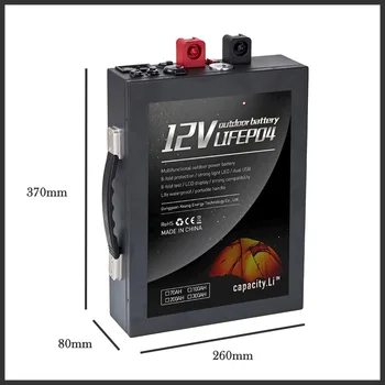 12 Volt 70AH LIFEPO4 Polnilna Litij-Železo Fosfat (LiFePO4) Baterija Z BMS In Inverter AC220V 300W