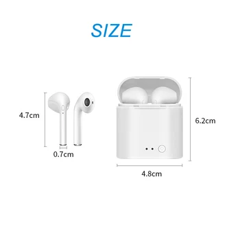 I7 mini Bluetooth slušalke 5.0 Brezžični Čepkov Slušalke Stereo Športne Slušalke Čepkov šumov in Nepremočljiva