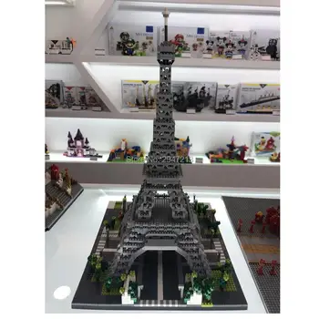Vroče Lepining mesto klasičnih ustvarjalci znane arhitekture Eiffels Stolp, Pariz, Francija model mini micro diamond bloki, opeke igrače