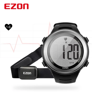 Nov Prihod EZON T007 Srčnega utripa Digital ura Alarm Štoparica Moški Ženske Prostem Teče Športne Ure z Prsih Trak