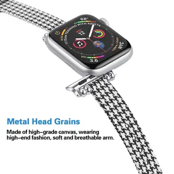 Tkani Najlon Platno Watchband za Apple Watch Series 3 38 mm 42mm Ženske, Nakit Trak Zapestnica Band za iwatch 6 5 4 MP 40 mm 44 mm