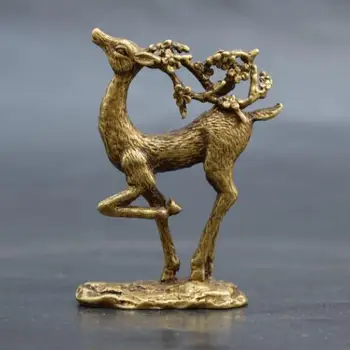 Kitajska zbirka archaize medenina Sika jelena majhen kip #9