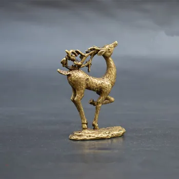 Kitajska zbirka archaize medenina Sika jelena majhen kip #9