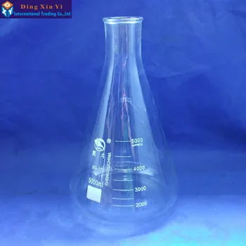5000ml Steklena Bučka Erlenmeyer 5000ml stekleno erlenmajerico Laboratorijsko uporabo 5000glass trikotnik bučko BORO stekla,GG17