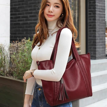Trendy dame vrečko visoke kakovosti usnja torba luksuzni oblikovalec ženske, velike zmogljivosti, torbico, modni preprost messenger bag