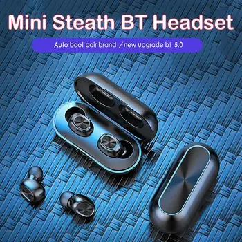B5 TWS Bluetooth 5.0 Brezžične Slušalke Touch Kontrole Čepkov Nepremočljiva 9D Stereo Slušalke Šport Blutooth Slušalke Polnjenje Box