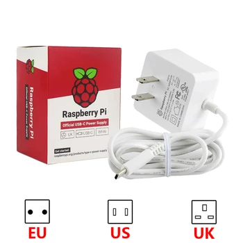 Uradni Raspberry Pi 4 Primeru ABS Box + Napajalnik + HD Video Kabel + 16/32/64GB Izbirno Kartico SD + Toplotni Odvodi za RPi 4 4B
