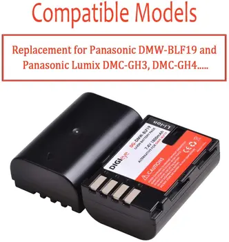 DMW-BLF19 BLF19E BLF19PP Baterija + LED Dual Polnilec s Tip C za Panasonic Lumix DC-G9 DMC-GH5 GH3 DMC-GH3H GH4 GH4H DC-GH5S