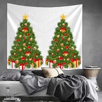 Božič, Tapiserija, Božično Drevo Tapzi Multi Tiskanje Doma Deco Steni Visi Wall Art Piknik Mat Velik Plus Velikost
