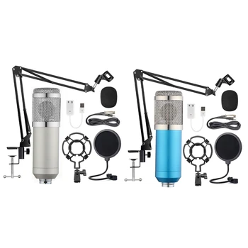 BM-800 Visi Mikrofon Kit, Živo Snemanje Velikih Membranski Kondenzatorski Mikrofon Set
