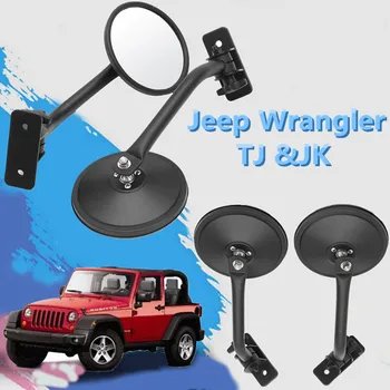 Par Avto Ogledala Strani vzvratnimi ogledali Za za Jeep Wrangler TJ&JK 1997-Hitro Sprostitev