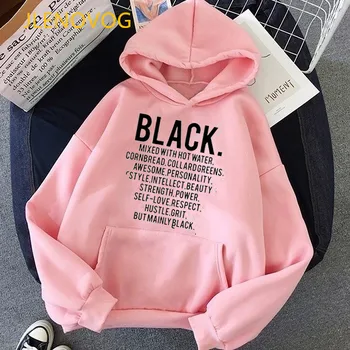 Črna življenja važno hoodies ženske srčkan skp sweatshirts african black magic girl hoodie lady grafični hoody zimski flis trgovina