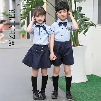 2020 Novo Otrok, Korejski, Japonski Študent Šolskih Uniformah Dekleta Fantje Fant, Cosplay Britanski Stil Bule Vrh Hlače, Krila, Obleke