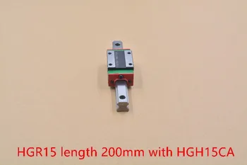 HGR15 linearno vodilo širina 15 mm, dolžina 200mm z HGH15CA linearni gibanja stran železniškega za cnc xyz os 1pcs