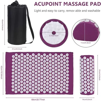 KoKossi Massager Blazine Masaža Joga Mat Akupresure Lajšanje Stresa Nazaj Telesna Bolečina Spike Mat Akupunktura, Mat