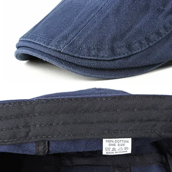 [AETRENDS] Anglija Slog Bombaž Ravno Skp Newsboy Kape Cabbie Hat za Moški Ženske Ž-9914