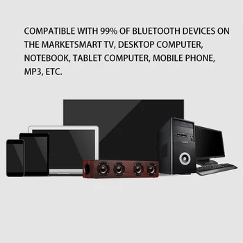 Brezžična tehnologija Bluetooth Zvočniki za Domači Lesene W8 Prenosnik Sound Blaster TV Namizje Avdio