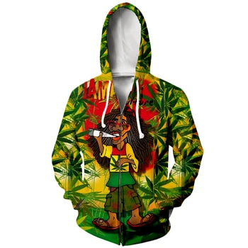 PLstar Kozmos Moški majica 3D hoodies moška Majica Harajuku Tiskanja Rock, Hip Hop pevec Bob Marley Reggae Oblačila ulične-1