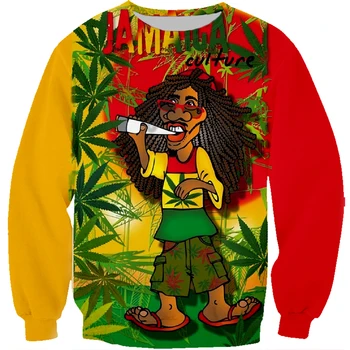 PLstar Kozmos Moški majica 3D hoodies moška Majica Harajuku Tiskanja Rock, Hip Hop pevec Bob Marley Reggae Oblačila ulične-1