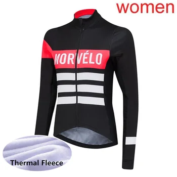Ropa ciclismo 2019 Zimsko Termalno Runo Long sleeve kolesarjenje Jersey dirke kolo majica Team Morvelo ženske mtb kolesa, oblačila L8