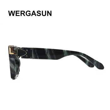 WERGASUN Nove Luksuzne blagovne Znamke sončna Očala Moških Kvadratnih Retro sončna Očala Ženske Prevelik retro Oculos de sol Moški UV400 Ogledalo Eyewea