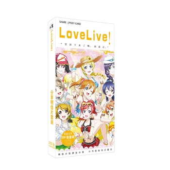 200Pcs/Set Anime Ljubezen Živi Veliko Dopisnica/voščilnico/Sporočilo za Kartico/Božič in Novo Leto, darila