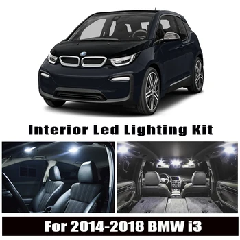 9 x Bela Canbus Napak Avto Žarnice LED Notranje Luči Komplet Za-2016 2017 2018 BMW i3 Branje Strop Tovora Licence Lučka