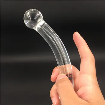 Pravo Fotografijo stekla pyrex kristalno dildo Analni penis butt plug kroglice Odrasle moške izdelkov sex igrače za ženske, moške