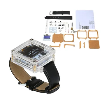 Digitalni Watch Elektronska Ura Kit Single-Chip Pregleden Watch DIY LED Digitalni Cev ročno uro DIY Komplet za Zamenljive watchband
