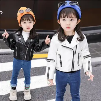 Korejski modni stil Pu usnje, usnjeni jopiči za baby dekle in fantje, otroci priložnostne dolg rokav vrhnjih plasti malčka vrhovi ws432