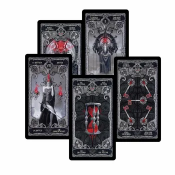 Novo Temno tarot kart krovi angleško špansko francosko nemški različici skrivnost vedeževanje igra s kartami za ženske družabne igre 78 kart/set