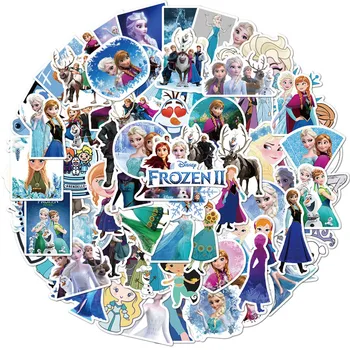 100 kozarcev Disney Zamrznjene Princesa Risanke Nalepke Kitara Prtljage Nepremočljiva Nalepke Skateboard Laptop Tiskovine Stikers Otroci Igrače