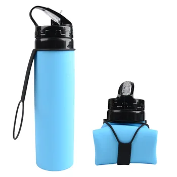 Eko Stisnite Športni Napitek Telovadnici Steklenico Vode Slame Vode Prenosni Zunanji Silikonski Steklenico Vode BPA Free -25