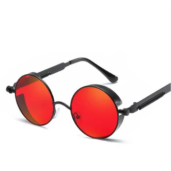 LELINTA 7 Barvo Steampunk sončna Očala Moški Ženske Modni Oblikovalec Letnik Krog Klasičnih Gothic Očala Stranka Uspešnosti Očala