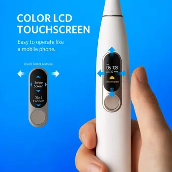 Oclean X Sonic Električna zobna ščetka Barvni LED Zaslon na Dotik 4 Ščetkanje Načini APP Nadzor IPX7 Nepremočljiva Odraslih zobna ščetka