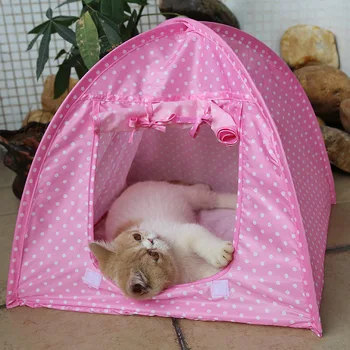 Upogljivi pet šotor, kuža, mačka, pes hiša igrača hišnih živali jjeza postelja šotor