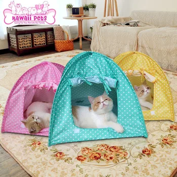 Upogljivi pet šotor, kuža, mačka, pes hiša igrača hišnih živali jjeza postelja šotor