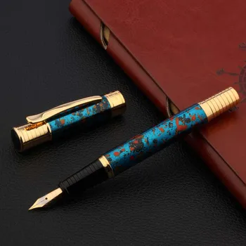 Modra Led cvet Nalivno Pero, kovinsko pero darilo zlati Pisalne potrebščine Pisarniško šolske potrebščine Pisanje Darilo