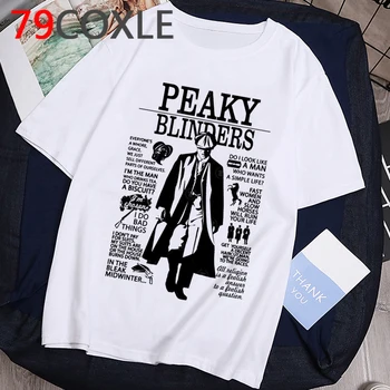 Unisex Peaky Blinders Anime Majica s kratkimi rokavi Moški Ulične Hip Hop T-shirt Smešno Risanka Moške Poletne Grafični Tshirt Kul Zgoraj Tees Moški
