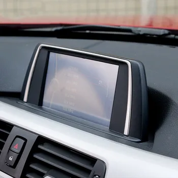 Avto armaturne plošče Navigacijski Zaslon Dekoracijo Okvir Pokrova Notranjost iz Nerjavečega Jekla, Nalepke Trim Za BMW F20 f30 f32 f22 2012-16