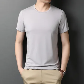 Poletje vrhovi tees moških krog vratu kratek sleeved majica s kratkimi rokavi moški bombaž pol-oplaščeni t srajce 620