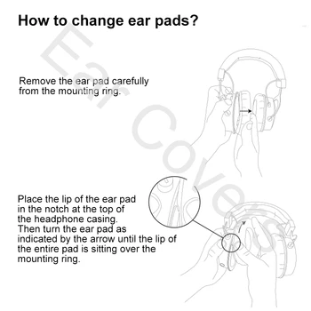 Blazinic Za Audio Technica ATH 910PRO ATH-910PRO Slušalke Earpads Zamenjava za Slušalke Ear Pad PU Usnje Goba Pene