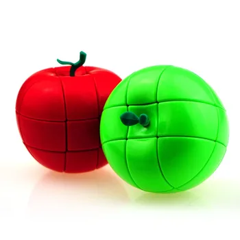 YongJun YJ 3x3x3 Rdeče Jabolko Slog Čudno obliko Uganke Čarobne Kocke Za Otroke Otrok Nemoteno Izobraževalne Igrače, Hitrost Cubo Magico