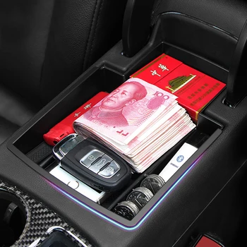 Avto Styling ,Car Organizator za Audi Q5 2009-2017 Centralne Armrest Škatla za Shranjevanje Posode Imetnik Pladenj auto Dodatki