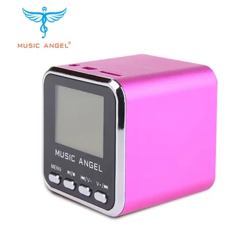 Music Angel JH-MD08D LCD Zaslon Digitalna Zvočniki podpora za MicroSD /TF Kartice /Line-in MP3 Predvajalnik Mini FM Radio Budilka