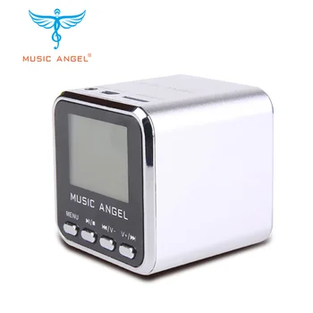 Music Angel JH-MD08D LCD Zaslon Digitalna Zvočniki podpora za MicroSD /TF Kartice /Line-in MP3 Predvajalnik Mini FM Radio Budilka