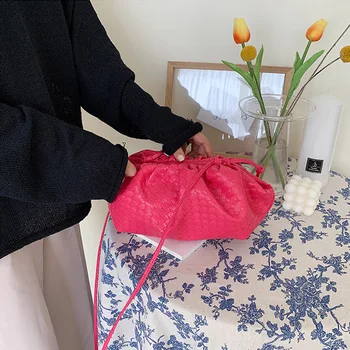 Barva Elegantno Crossbody Torbe Za Ženske 2019 Ročno tkane ročni večer torbe in Torbice Lady Ramenski Messenger Bag
