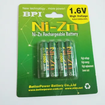 Močan 8 Kos 1,6 v aaa 1000mWh baterija za ponovno polnjenje nizn Ni-Zn aaa 1,5 v baterija, komplet +1 pc aa/aaa polnilnik